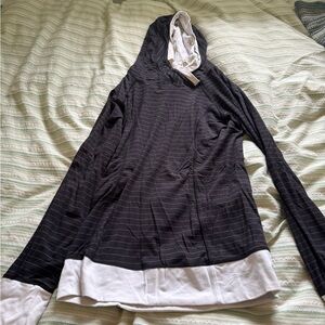 Lululemon Athletica Black and White Striped Garment